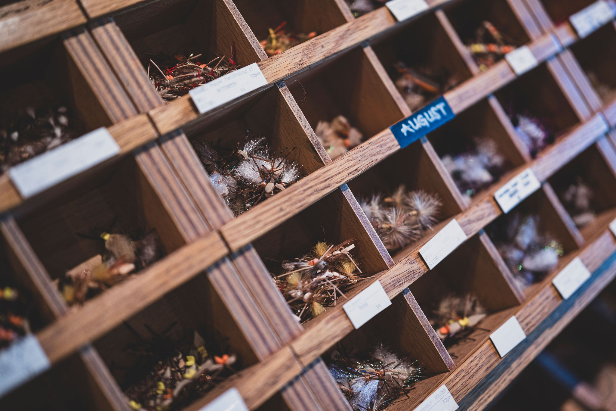 Orvis fly shop seasonal display at the lodge